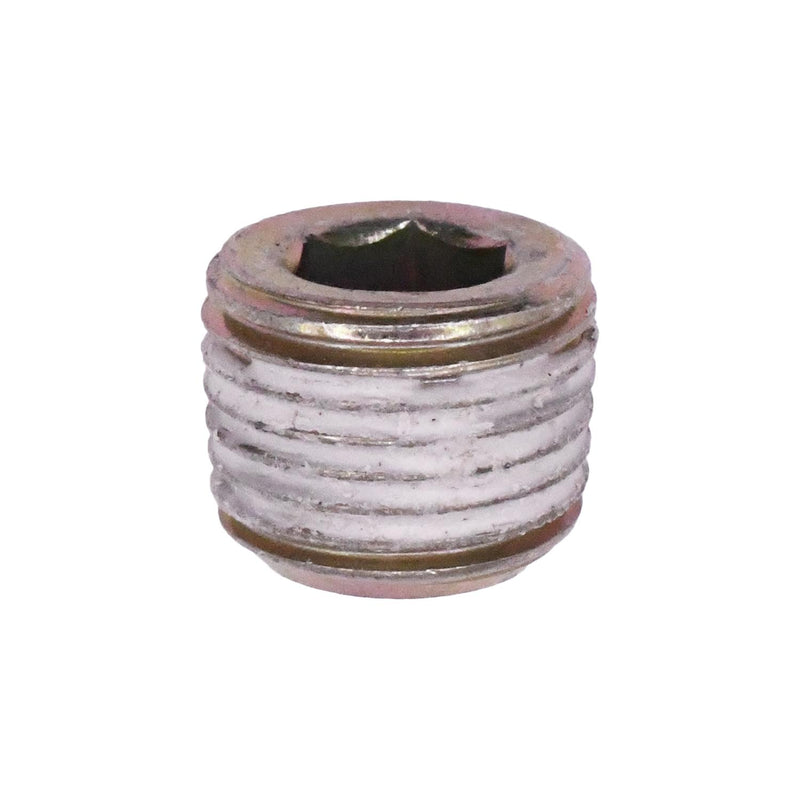 1/8"-28x8mm Japanese Pipe Plug, Yellow Zinc Chromate