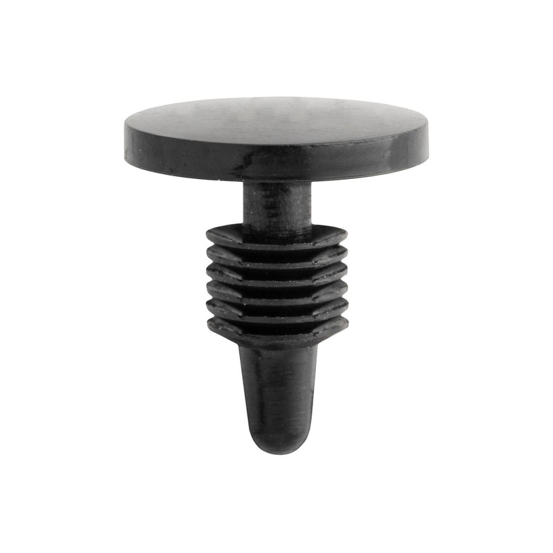 3/16"x5/8" Black Nylon Single Head Weatherstrip Christmas Tree Retainer & Universal, 33/64" Head