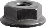 #10-24 Black Hex Flange Spin Lock Nut