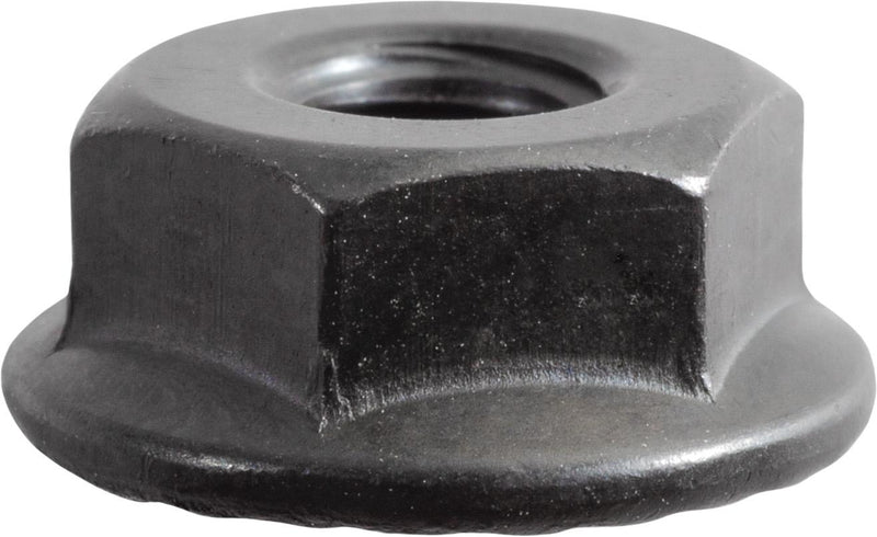 #10-24 Black Hex Flange Spin Lock Nut
