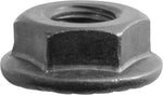 1/4"-20 Black Hex Flange Spin Lock Nut