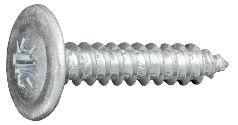 M4.2x20mm Flat Head Washer Phillips Tapping Screw, Type AB, 7/16" Washer, Zinc