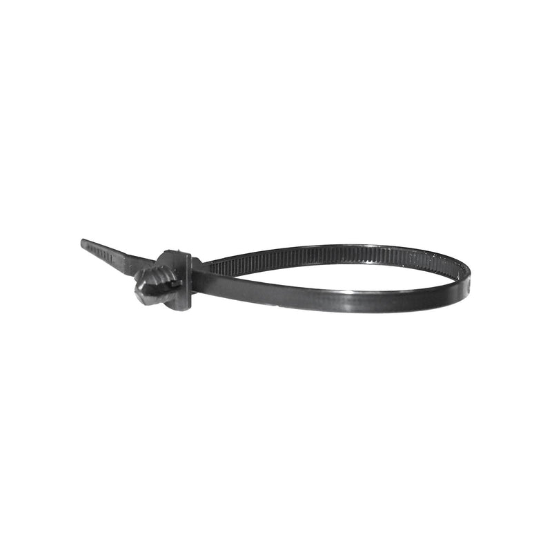 1/4" Black Nylon Push Mount Cable Tie
