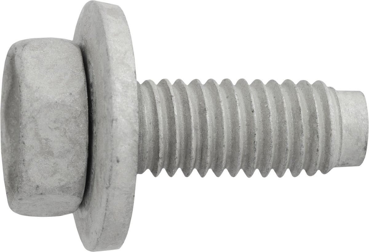 M8x23mm Hex Head SEMS Body Bolt Dog Point with Loose Washer, 20mm Washer, Zinc