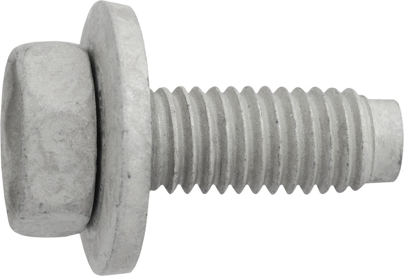 M8x23mm Hex Head SEMS Body Bolt Dog Point with Loose Washer, 20mm Washer, Zinc