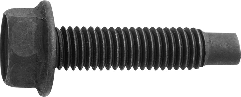 M8x35mm Hex Head Flange Body Bolt Dog Point, Black Phosphate