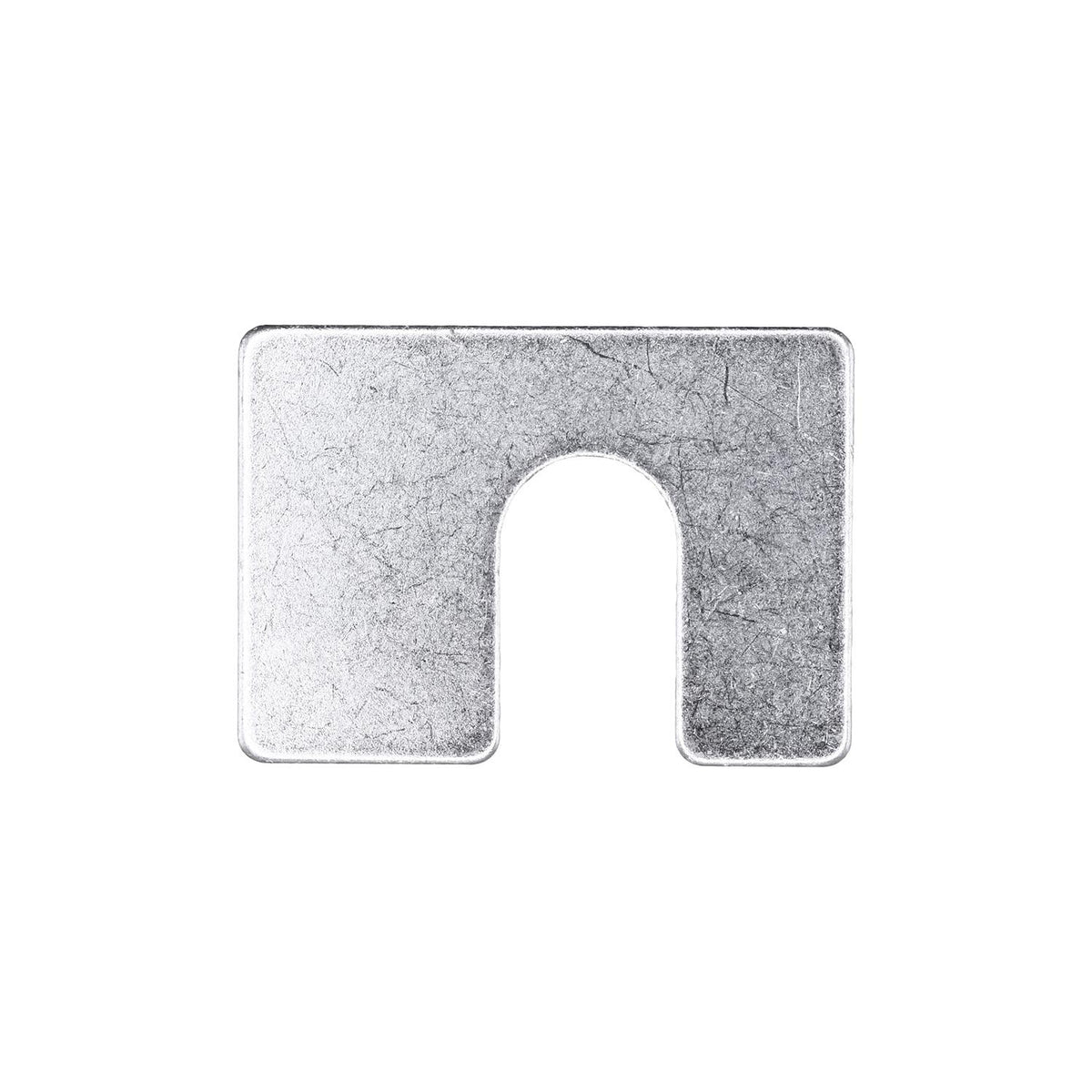 1-3/4"x1-1/4"x1/16" Shim with Slot, 1/16" Thick, Zinc