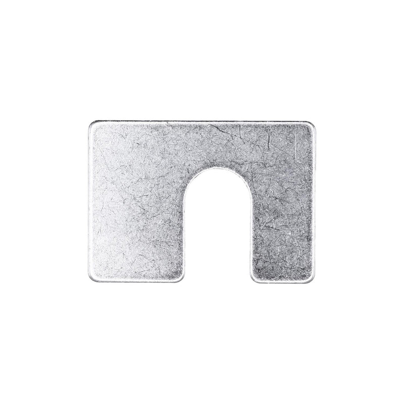 1-3/4"x1-1/4"x1/16" Shim with Slot, 1/16" Thick, Zinc