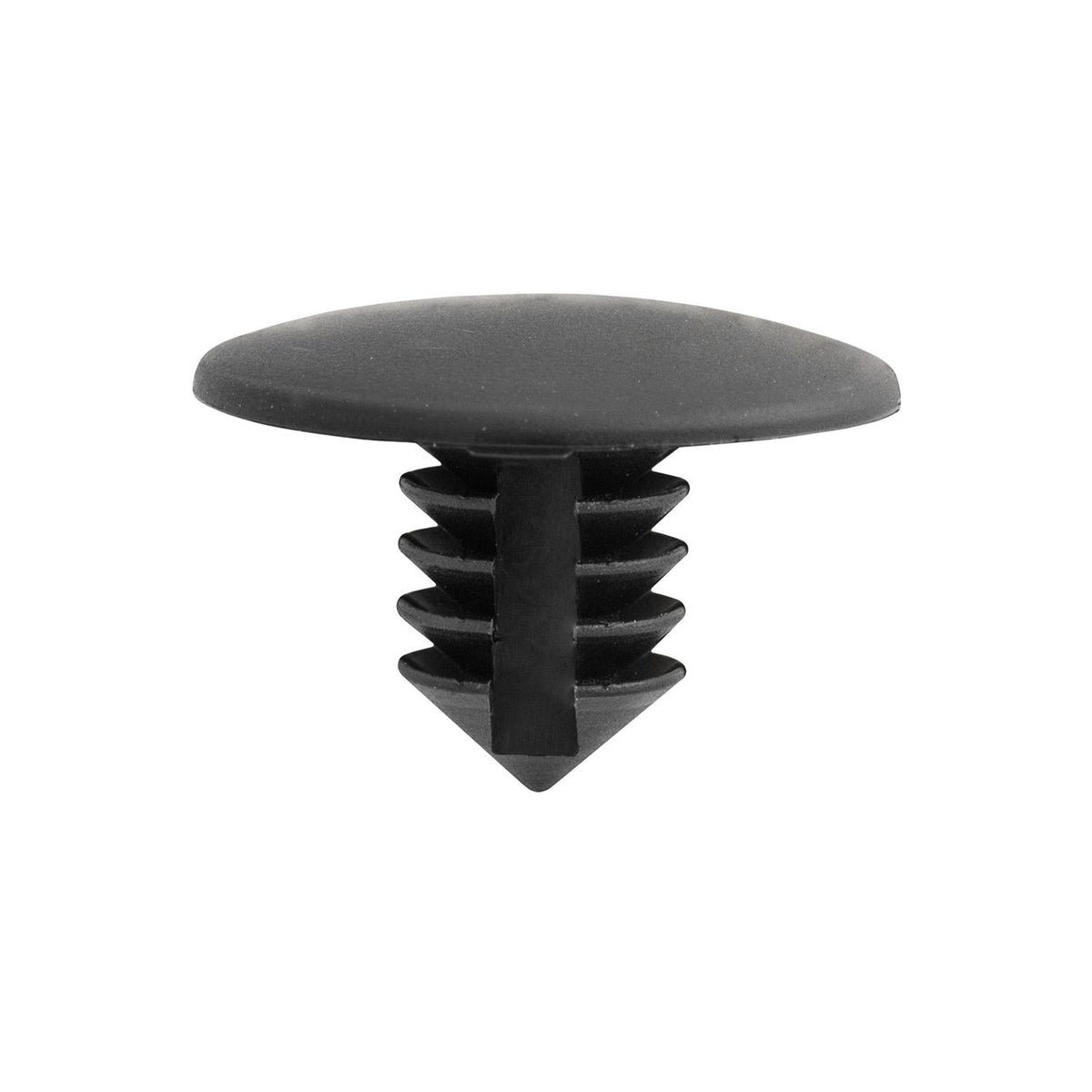 6.3mmx11mm Black Nylon Single Head Bumper Fender Trim Christmas Tree Retainer, 18.5mm Head