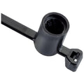 6.3mm (1/4")x160mm (6") Black Nylon Cable Tie with Stud Mount