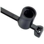 6.3mm (1/4")x160mm (6") Black Nylon Cable Tie with Stud Mount