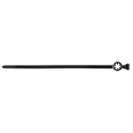 6.3mm (1/4")x160mm (6") Black Nylon Cable Tie with Stud Mount