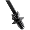 6.3mm (1/4")x165mm (6-1/2") Black Nylon Cable Tie with Tree Mount