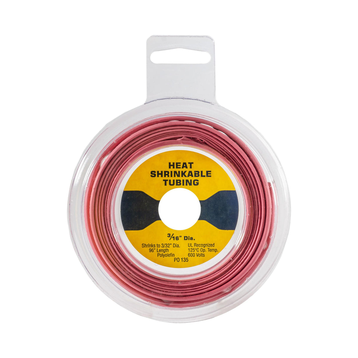 3/16" Red Polyolefin Thin-Wall Heat Shrink Tubing 22-18 Gauge