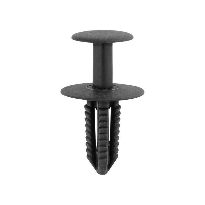 8.5mmx21mm Black Nylon Push-Type Hinge Cover Retainer, 20mm Head