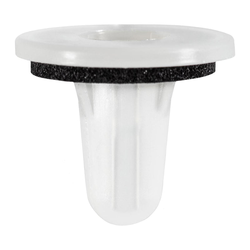 8mmx14mm White Nylon Grommet Tail Light with Sealer, 18mm Head