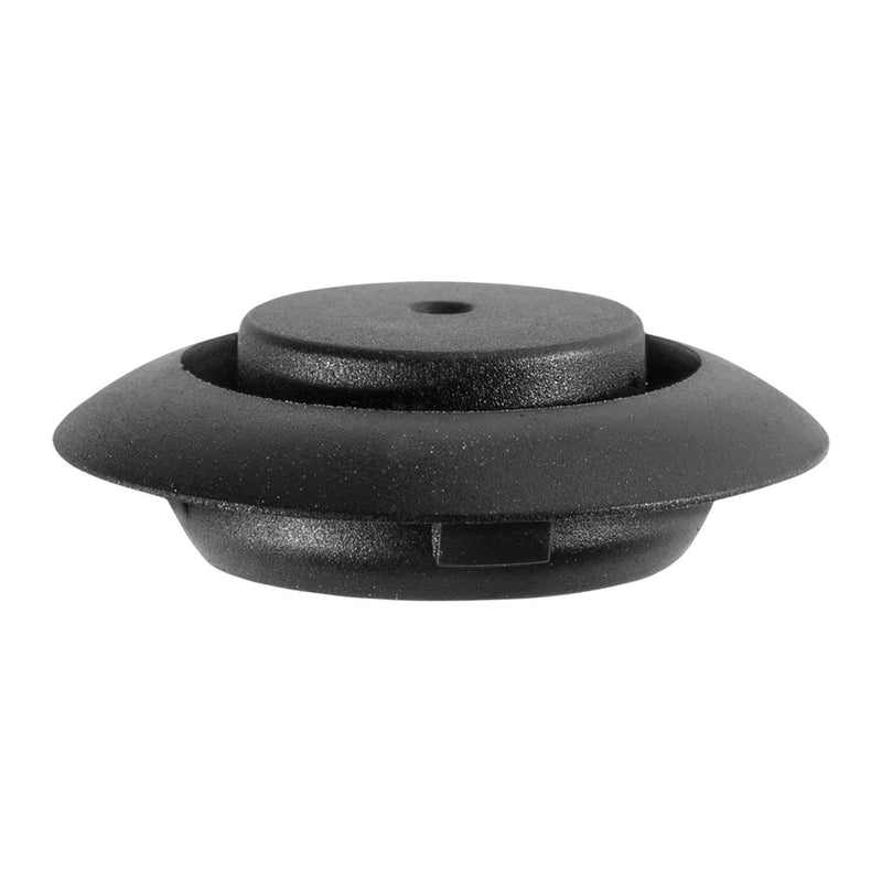 20mm Black Nylon Hole Plug Door, 29mm Head, 9.5mm Overall Height