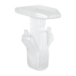 5mmx10mm White Nylon Weatherstripping Retainer, 5mmx11mm Head