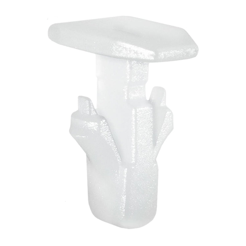 5mmx10mm White Nylon Weatherstripping Retainer, 5mmx11mm Head