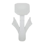 5mmx10mm White Nylon Weatherstripping Retainer, 5mmx11mm Head