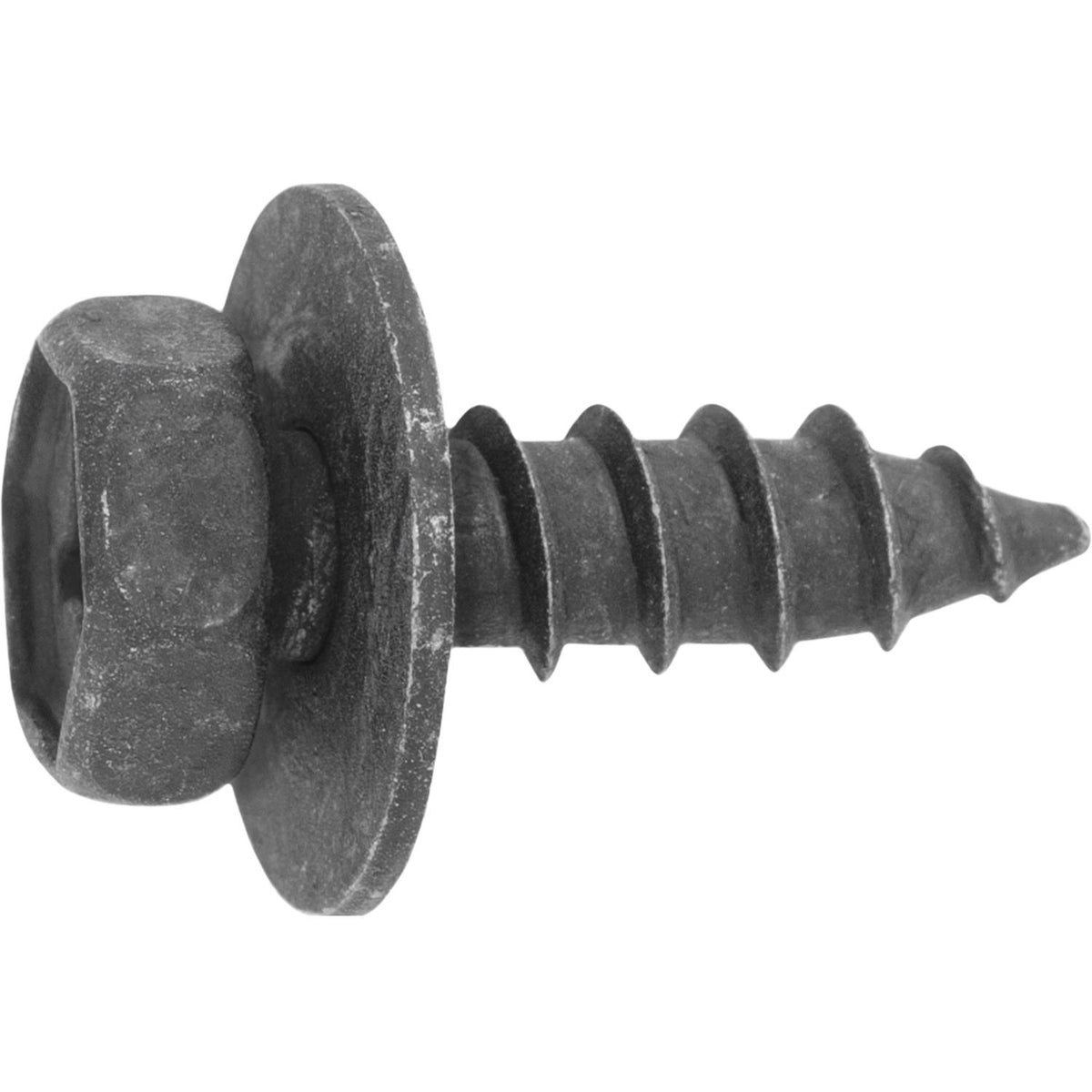 M6.3-2.5x18mm Phillips Indented Screw, 16mm Washer, Black Dacromet