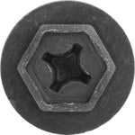 M6.3-2.5x18mm Phillips Indented Screw, 16mm Washer, Black Dacromet