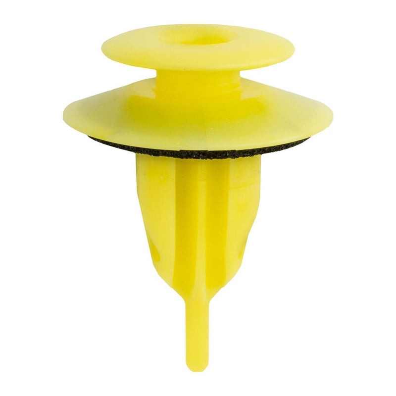 9.6mmx19mm Yellow Nylon Molding Retainer Rocker, 18mm Head