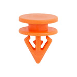 4.4mmx7mmx8mm Orange Nylon Door Trim Applique Clip, 10mm Head