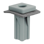 M6 Gray Nylon Grommet License Plate with Sealer, 10mm Square Hole