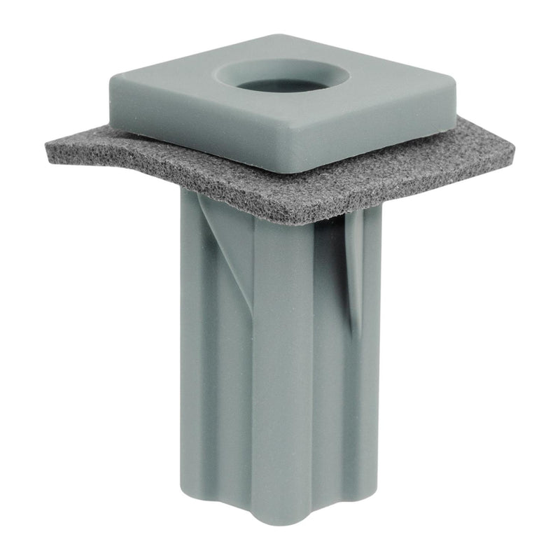 M6 Gray Nylon Grommet License Plate with Sealer, 10mm Square Hole