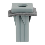 M6 Gray Nylon Grommet License Plate with Sealer, 10mm Square Hole