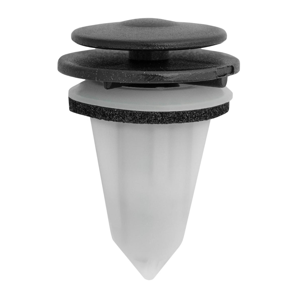 7.5mmx9mmx14.7mm Black & White Nylon Cowl Grill Clip & Sealer, 12.5mm Head