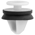 7.5mmx12mmx12.5mm White Nylon Door Sill Plate Retainer with Sealer, 17mm Head