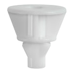 M5 White Nylon Rocker Molding Screw Grommet, 8mmx12.5mm Square Hole, 26mm Head