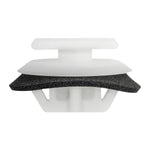 11mm White Nylon Rocker Molding Clip with Sealer, 27mm Head