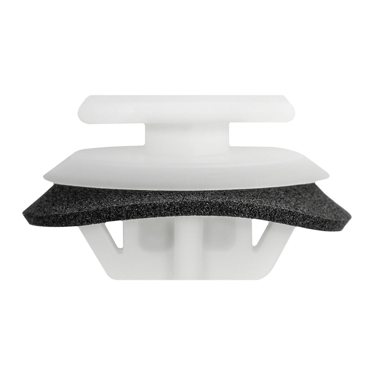 11mm White Nylon Rocker Molding Clip with Sealer, 27mm Head