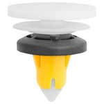 8mmx15mm Yellow & White Nylon Door Panel Retainer, 18mm Head