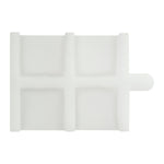 8.5mmx29mm White Nylon Rocker Molding Clip
