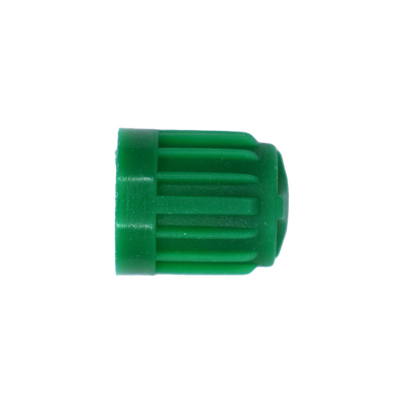 Green Plastic Valve Stem Cap with SeAluminum Nitrogen
