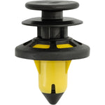 8.75mmx18.5mm Black & Yellow Nylon Door Panel Retainer with Sealer, 22mm Head