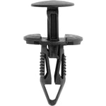 9mmx22mm Black Nylon Push-Type Bumper Pillar & Door Molding Retainer, 20mm Head
