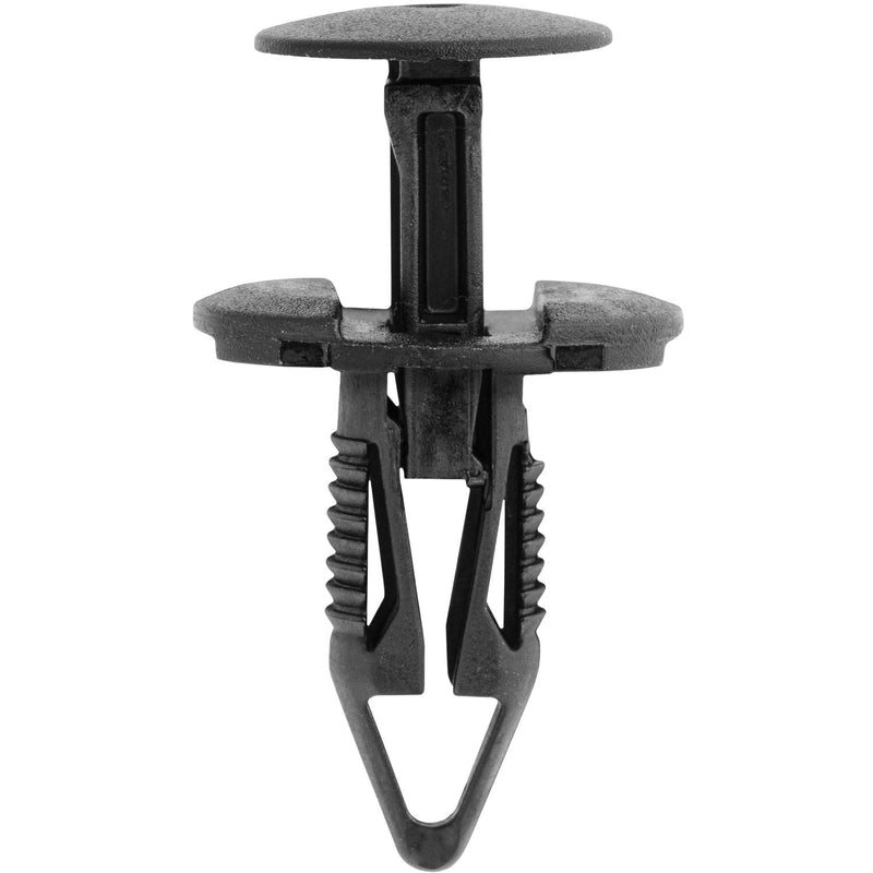 9mmx22mm Black Nylon Push-Type Bumper Pillar & Door Molding Retainer, 20mm Head