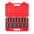 1/2 Inch Drive Deep 6-Point Impact Socket Set with Case, 14-Piece (25 - 38 mm)