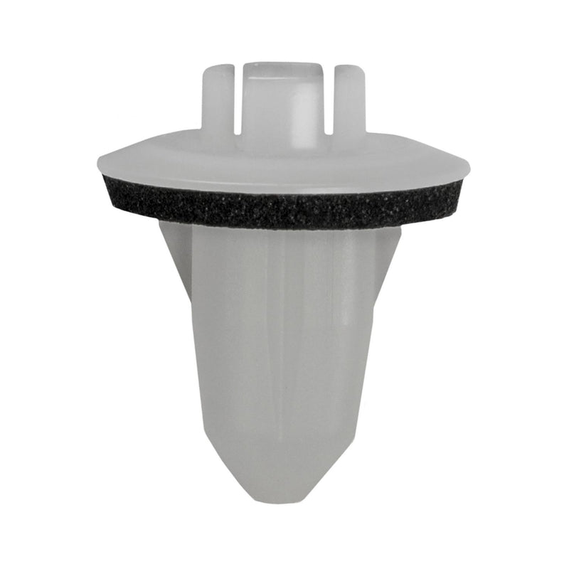 M4.8 White Nylon Bumper Tail Light Grommet, 9mm Square Hole, 18mm Head