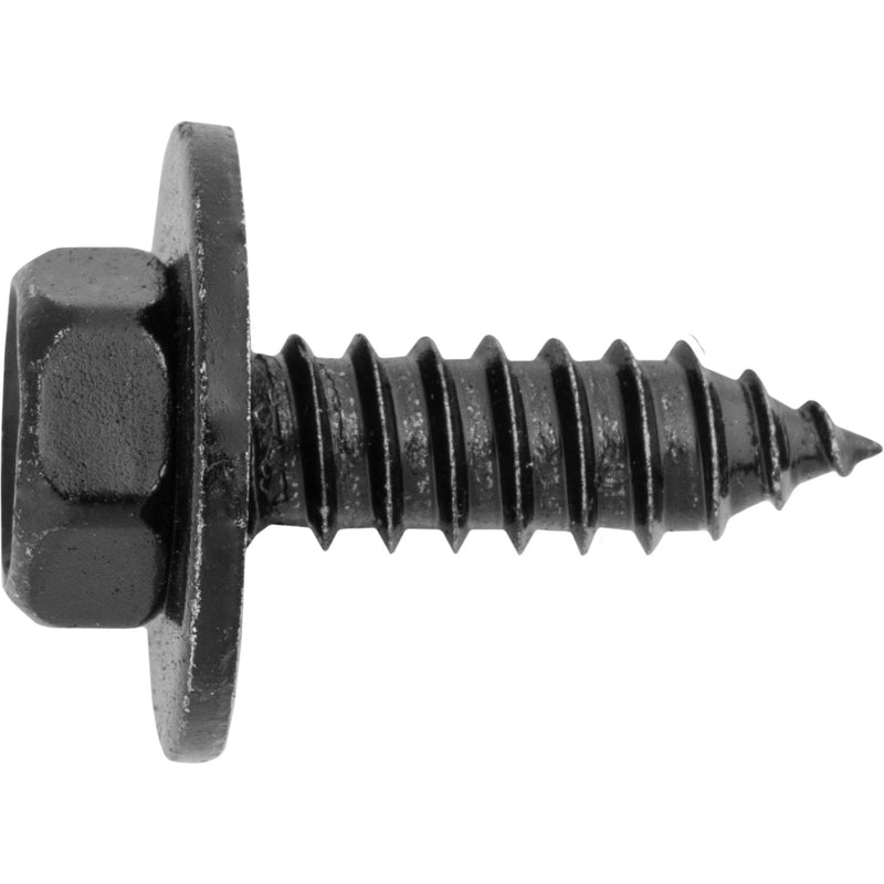 M6.3-1.81x20mmx20mm Hex Tapping Screw, 18mm Washer, Black E-Coat