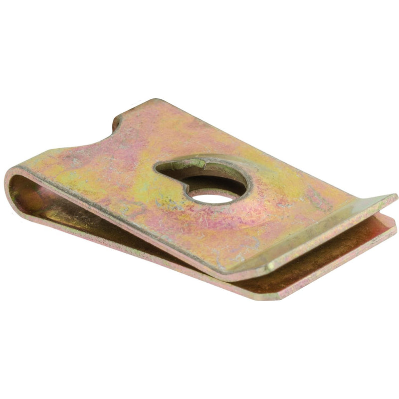 M5.5 Yellow Spring Type U-Nut, Panel 0.8mm-2.5mm, Zinc