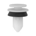 8.75mmx16.5mm White Nylon Door Trim Retainer with Seal, 18mm Head