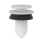 8.75mmx16.5mm White Nylon Door Trim Retainer with Seal, 18mm Head