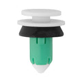 8.75mmx16.5mm Green & White Nylon Door Trim Retainer with Sealer, 18mm Head