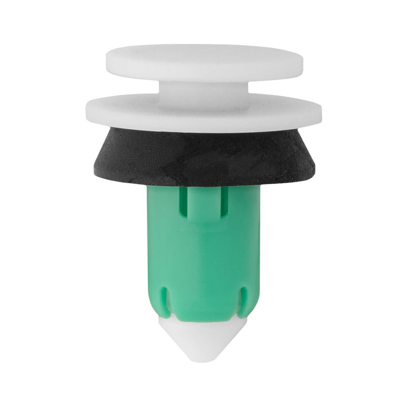 8.75mmx16.5mm Green & White Nylon Door Trim Retainer with Sealer, 18mm Head